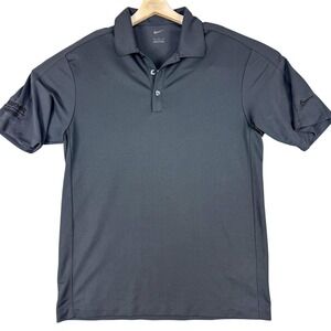Nike Polo Shirt Mens Medium Gray Solid Golf Performance Top BodyArmor 266998-060